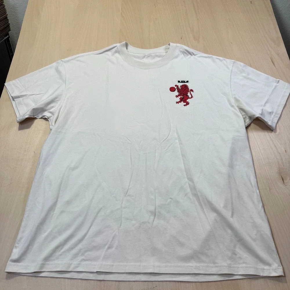 Nike LeBron James‎ Strive For Greatness Graphic T-Shirt Mens XL White Loose Fit